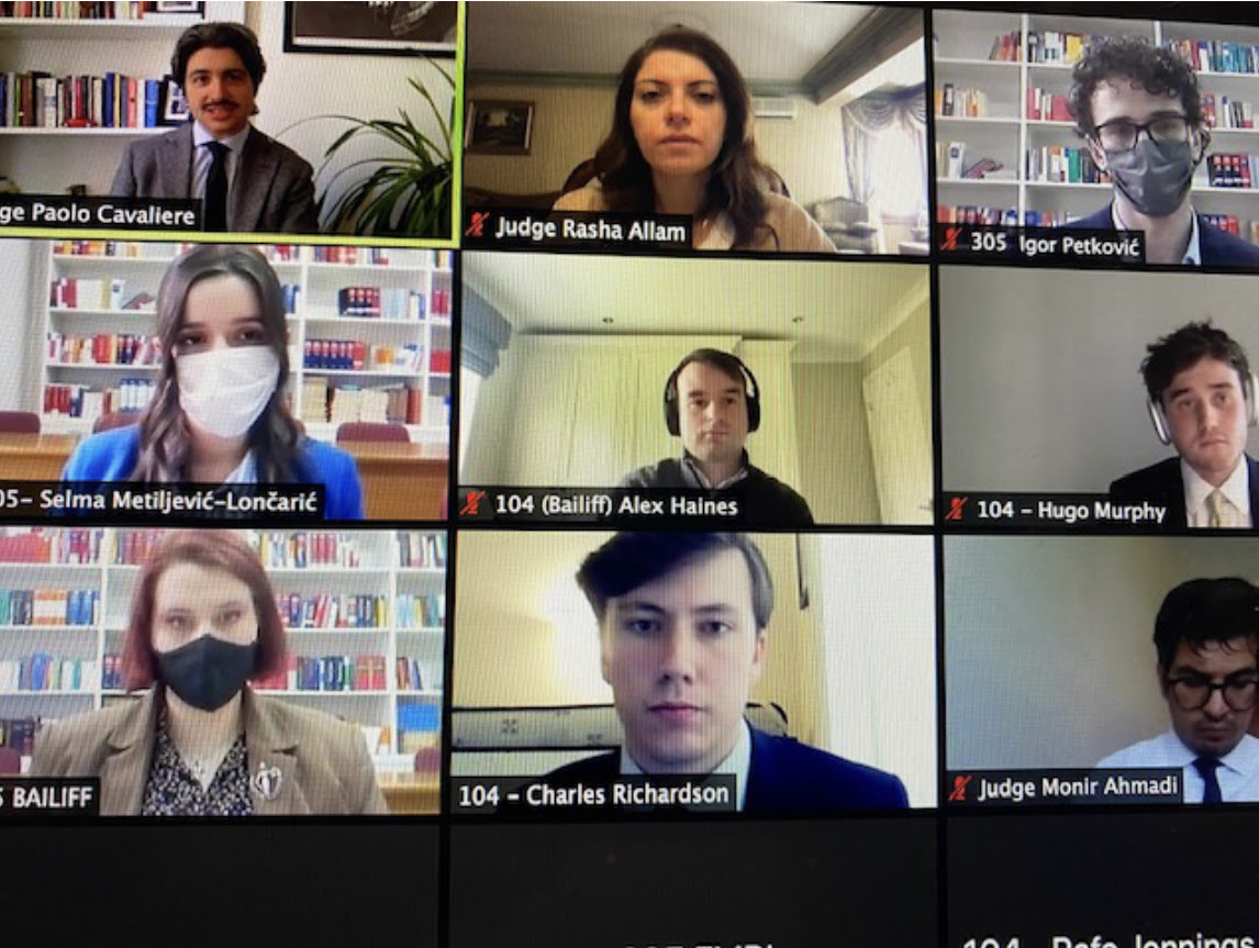 Screenshot of video conference in progress