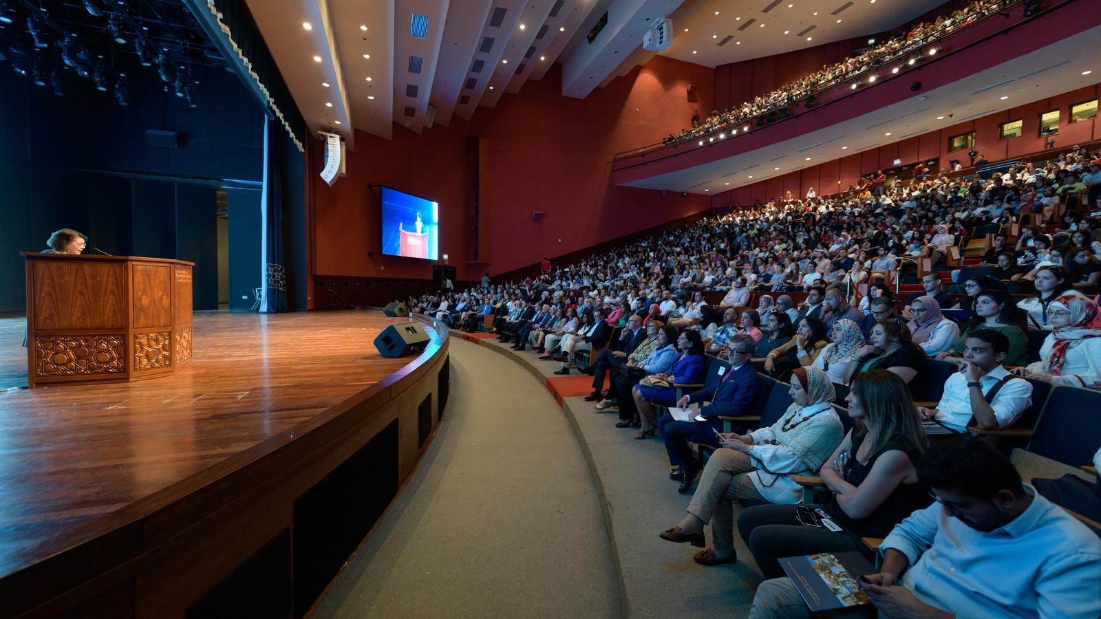 full-house conference hall
