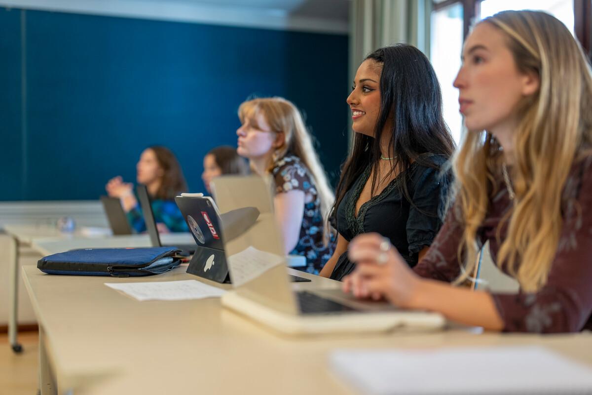 students listening attentively in class