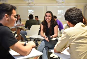 students working on projects in classroom