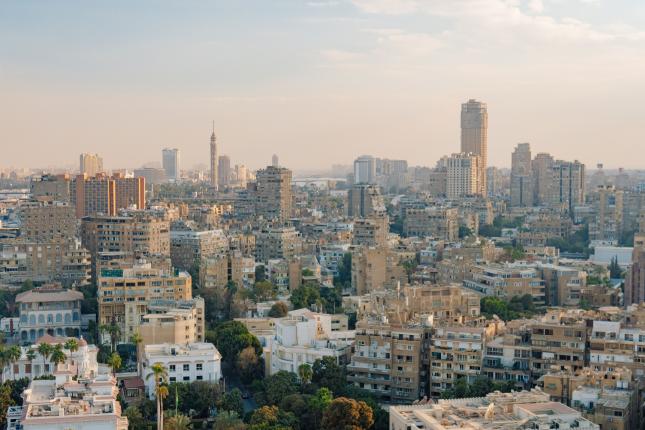 long shot of Cairo's streets