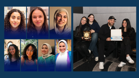 Headshot collage of student awardees