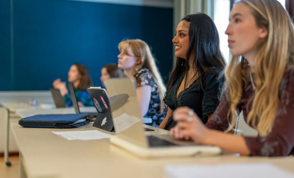 students listening attentively in class