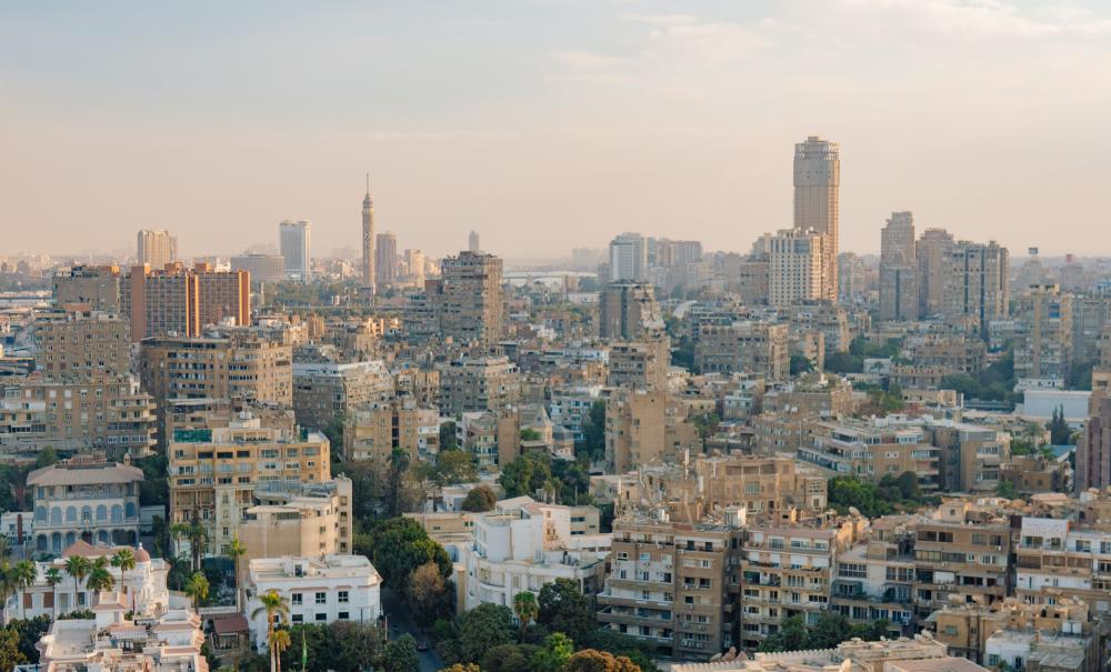 long shot of Cairo's streets