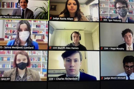 Screenshot of video conference in progress