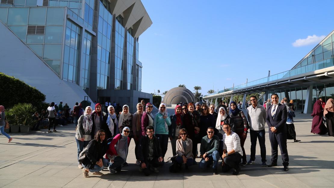 group of people at Bibliotheca Alexandrina