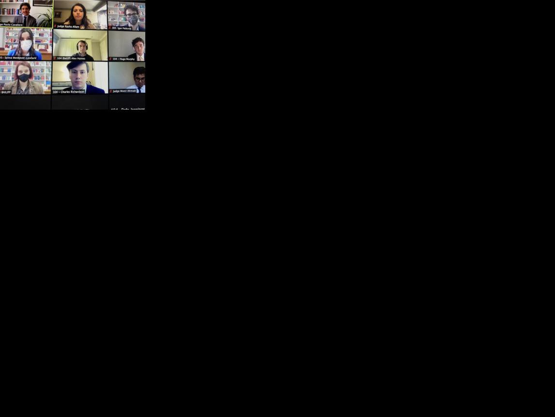 Screenshot of video conference in progress