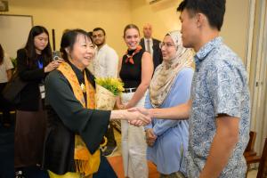 Singapore first lady meeting AUC students