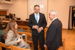 group of attendees during the conference networking