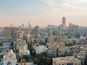 long shot of Cairo's streets